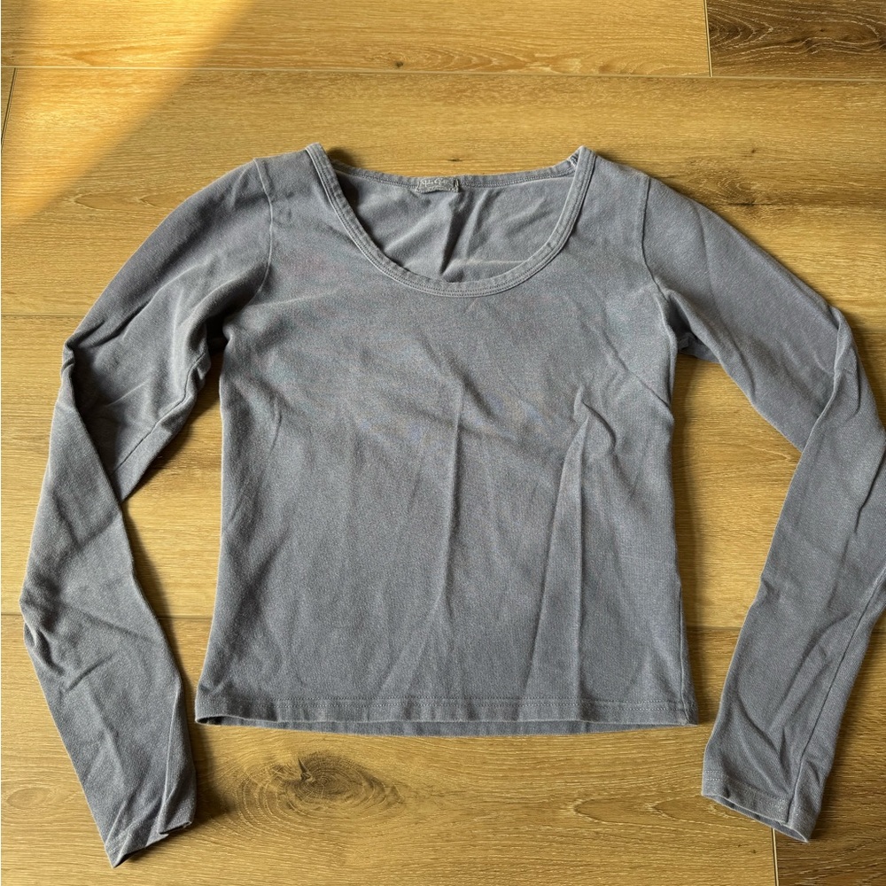 John galt grey cropped long sleeve